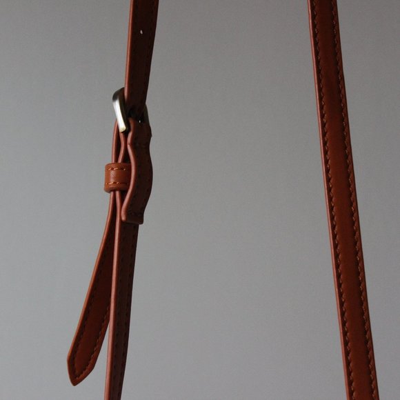 Samara Orange Crossbody Vegan Leather Bag - Picture 8 of 9